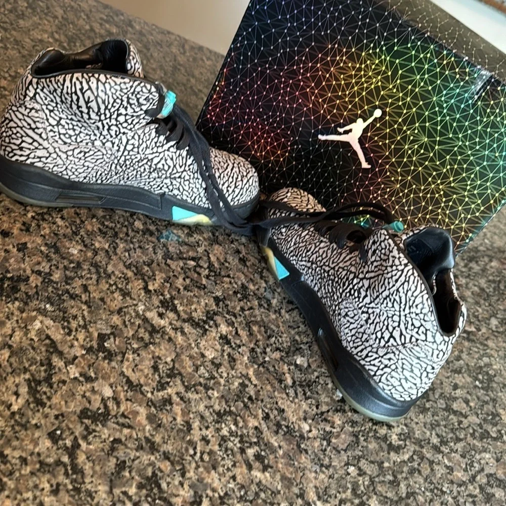 Air Jordan 3Lab5 5 Retro Black and Blue Sneakers EUC 10.5
